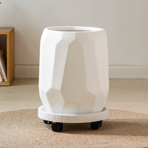 Pot de fleurs moderne <span class=keywords><strong>en</strong></span> argile de magnésie, léger, <span class=keywords><strong>en</strong></span> béton, grand, rond, pour extérieur, intérieur, balcon, jardin, décoration, fabrication OEM/ODM - Product Image 2