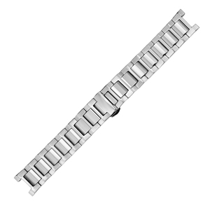 Bracelet de montre en acier inoxydable, bracelet à maillons argentés, fermoir papillon, bracelet de remplacement pour usage professionnel et décontracté - Product Image 2