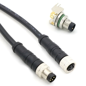 औद्योगिक एम 8 पुरुष कोहनी एकल कोड सिग्नल तार - Product Image 3