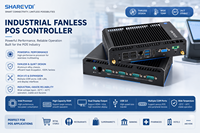 Mini PC industriel avec processeur N3710 Quad-core, HD VGA, double écran, 6 ports USB, 4 ports série COM, compatible Windows/Linux pour KIOSK/Point de vente/Automatisation industrielle