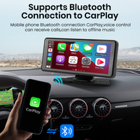 Marca personalizada inalámbrica CarPlay Monitor IPS pantalla Android Auto Touch WIFI FM BT 5,0 cámara de visión trasera reproductor Multimedia AUX