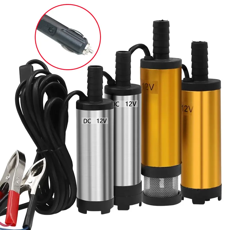 12V Electric Submersible Pump For Pumping Diesel Oil Water ,38mm Fuel Transfer Pump ,24v oil Suction Pump 51mm