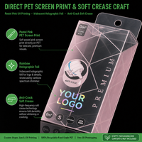 Boîte d'emballage pliable transparente en PET pour présentation en magasin, avec crochet, boîte pliable en plastique pour biberon