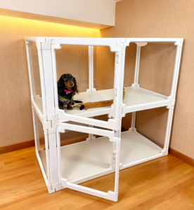 Recinto per Gatti in Materiale ABS Completamente Trasparente Gabbia di Sicurezza per Piccoli Animali Uso Interno Casa Balcone Letto per Gatti a Doppio Strato - Product Image 6