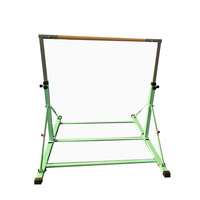 Barra Horizontal Portátil Ajustable de Acero y Espuma Verde con Logotipo Personalizado para Entrenamiento de Fisicoculturismo y Gimnasio Integrado
