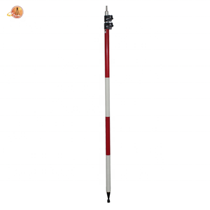 مسح الأراضي: m مسح قطب المنشور مع قفل ملتوي وفقاعة مجموع محطة استخدام مسح الأرض القطب المدى - Product Image 4