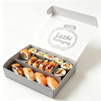 Boîte d'emballage personnalisée pour snacks et sushis, best-seller, en papier alimentaire avec fenêtre couleur, prix usine, emballage chocolat pour sushis