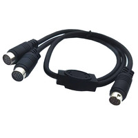 Câble adaptateur en Y Mini DIN 10 broches, câble d'entrée audio 10 broches compatible avec récepteur TV, moniteur TV, projecteur