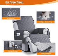 Housse de canapé moderne, taille personnalisable, imperméable, housse de chaise de salon, unie, lavable, fauteuil de salon