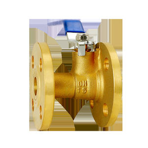 วาล์วบอลแบบหน้าแปลน Q41F-16T ทำจากทองแดงทั้งหมด พร้อมด้ามจับยาว DN25 DN32 แบบหนา ขนาดเส้นผ่านศูนย์กลางเท่ากัน ออกแบบตรงผ่าน ป้องกันการรั่วซึม - Product Image 1