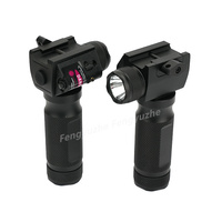 Lunette de visée laser rouge tactique avec poignée et lampe torche LED intégrée, combo lampe torche et viseur laser rouge