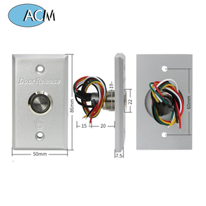 메탈 스마트 12V/24V 알루미늄 합금 저전압 푸시 버튼 스위치 (<span class=keywords><strong>DC</strong></span> 12V NO / COM 알루미늄 합금 푸시 도어 출구 버튼) - Product Image 3