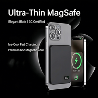 Batterie externe magnétique 22,5 W, chargeur sans fil ultra-mince 7,5 mm en aluminium 5000/10000 mAh pour téléphone 15 14 16 17 et montre