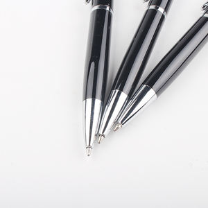 Stylo en métal de luxe noir élégant de bonne qualité avec logo - Product Image 3