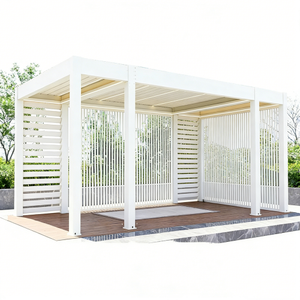 Pergola motorisée automatique en aluminium avec toit à lames orientables télécommandées, <span class=keywords><strong>abri</strong></span> <span class=keywords><strong>de</strong></span> <span class=keywords><strong>jardin</strong></span> extérieur étanche, vente directe usine - Product Image 1