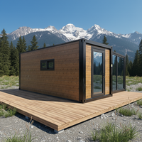 Casa Container Espandibile Monopiano da 20 Piedi, Stanza Prefabbricata, Villa Modulare Moderna in Acciaio e Pannelli Sandwich per Esterni