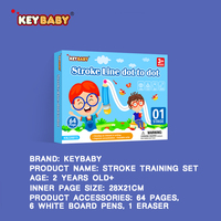 KEYBABY Livres magiques réutilisables Point par point – Amusants, éducatifs, pour l'apprentissage du contrôle, la pratique de l'écriture, du dessin et de l'impression pour enfants