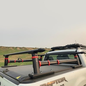 헤비듀티 알루미늄 합금 롤바 픽업트럭 4x4 오프로드 트렁크 마운트 랙 100kg+ 용량 레인저 랩터 힐룩스 호환 - Product Image 2