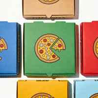 Boîte à pizza classique 33x33 en carton ondulé biodégradable avec impression en relief, logo personnalisé, toutes tailles, prix abordable