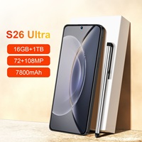 Nuevo Smartphone Original S26 Ultra 5G Deca Core, Pantalla de 7.3 Pulgadas 4K, 16GB+1TB, Doble SIM, Android Desbloqueado, LTE 4G 5G, Francés/Español, LED