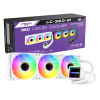 LOVINGCOOL Pendingin CPU AIO Unik, Heatsink Efisien 260W TDP 240, Pendingin Cair ARGB Kipas PWM, Pendingin Air untuk PC Gaming dan Casing Komputer