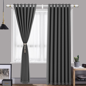 Cross-biên Giới hai mặt Linen làm sẵn rèm cửa đầy đủ Màn dù để che nắng Vải không phát sáng xuất khẩu cho Amazon rèm cửa - Product Image 2