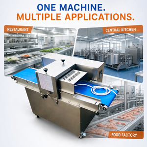 Machine à trancher la viande fraîche commerciale 2,2 kW, machine automatique pour couper les steaks <span class=keywords><strong>de</strong></span> bœuf et les filets <span class=keywords><strong>de</strong></span> poulet - Product Image 5