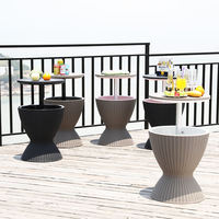 3-in-1-kombiniert Kühler, Cocktail tisch und Couch tisch Cool Bar