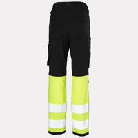 Pantalon de travail haute visibilité réfléchissant pour femme, multipoches, extensible, teint uni, vente en gros