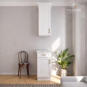 Armoires de cuisine blanches style Shaker |   Armoire en stock |   Armoires de cuisine prêtes à assembler pour les entrepreneurs nécessitant une livraison rapide - Product Image 1