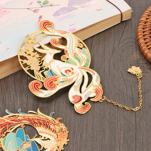 Marcapáginas de Metal Personalizado con Diseño de Hoja, Cruz y Flor, en Oro y Plata, para Sublimación - Product Image 1
