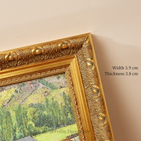 Peintures de paysages européens, fleurs, art mural vintage, cadre en bois, décoration murale de luxe pour mariage, toile, décoration intérieure