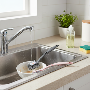 Wholesale BEST YF.161 High Quality Eco-Friendly Grey Dish Washing <b>Brush</b> Handheld Kitchen Cleaning <b>Brushes</b> Made Durable PP - Product Image 3