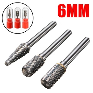 Fraise rotative en carbure de tungstène à tige de 1/4 pouces et 6mm, 1 pièce, mèche de gravure CNC pour outils électriques, accessoires de fraisage <span class=keywords><strong>rotatif</strong></span> - Product Image 2