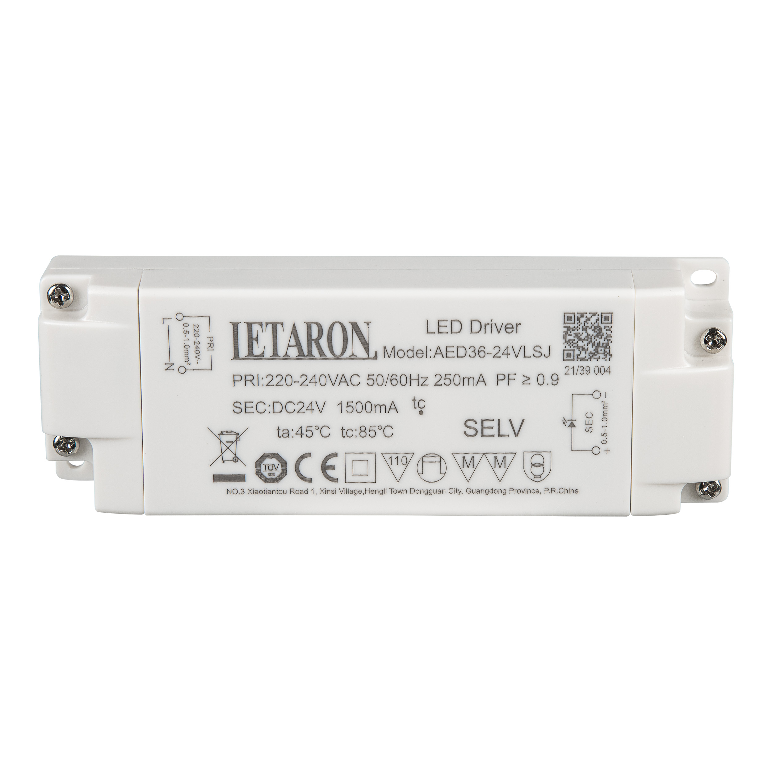 36W Constant Voltage LED Driver for Indoor Lighting - 5 Year