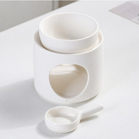Nouvel Arrivage Diffuseur d'Arômes d'Aromathérapie 2025 en Céramique, Brûleur d'Huiles Essentielles, Lampe à Bougie Chauffe-plat, Support Mat pour Brûleur de Cire