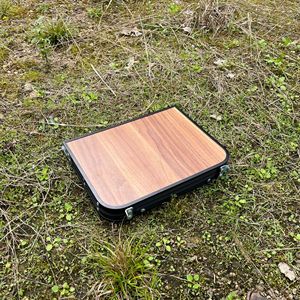 Valigia da esterno in stile giapponese Barbecue da Picnic tavolo portatile leggero in lega di alluminio Mini tavolo da campeggio pieghevole in noce - Product Image 4