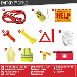 Winter multifunzione disaster Road Vehicle Assistance car help emergency survival tool kit bag per car Road Trip <span class=keywords><strong>Essentials</strong></span> - Product Image 2