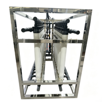 Équipement de traitement de l'eau par ultrafiltration industrielle à grande échelle avec pompe, contrôle PLC, acier inoxydable, 500 L/heure
