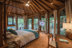 Chalet préfabriqué en bois, maison de villégiature, terrasse extérieure, cabane en rondins, lodge de <span class=keywords><strong>plage</strong></span> et de forêt avec hôtel en <span class=keywords><strong>chalets</strong></span> modulaires, hébergements - Product Image 3