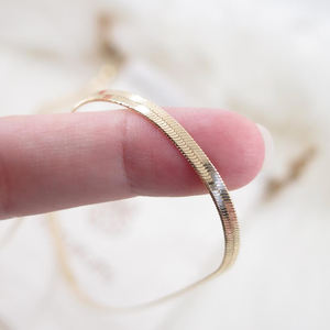 ヘリンボーンチョーカー2025カスタムトレンディ18kゴールドメッキステンレス鋼ヘリンボーンチェーンネックレス - Product Image 6