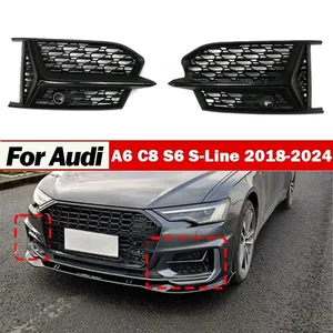 Marco de Luz Antiniebla Delantera para Coche A6 C8 S6 S-Line 2018-2024, Cubierta Protectora de Rejilla de Faro Antiniebla, Kits de Decoración de Carrocería - Product Image 1
