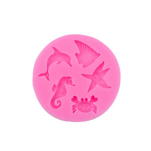 แม่พิมพ์ซิลิโคนฟองดองดิน<span class=keywords><strong>นิ่ม</strong></span>แม่พิมพ์สบู่ทำมือรูปม้าน้ำและม้าน้ำ - Product Image 1