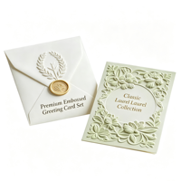 Invitations de mariage de luxe personnalisées en gros, imprimées en typographie, sur papier d'art gaufré, livraison rapide en gros