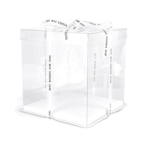 Customized Wholesale Recyclable Transparent Cake Packaging <b>Box</b> With Clear Lid - Product Image 2