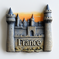 Aimant de réfrigérateur 3D en résine personnalisé France maroc espagne pays souvenir touristique aimant de réfrigérateur ornements de décoration intérieure