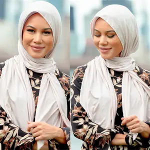 Sciarpa Hijab musulmana elastica in cotone morbido Hijab a buon mercato in Jersey da donna islamica a buon mercato