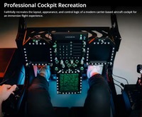 Paquete de Panel de Vuelo MOZA FMP18 con Pantalla IPS Cuadrada, Conexión USB, Panel de Control de Cabina para Simulador de Vuelo MSFS X Plane