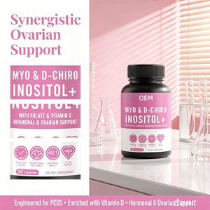 Cápsulas de Inositol OEM, Suplemento de Mio-Inositol y D-Chiro-Inositol 40:1 con Folato y Vitamina D, Favorece el Bienestar Ovárico para Mujeres - Product Image 4
