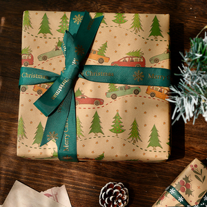 Navidad 50*70 cm Juego de papel de regalo 6 piezas por paquete Papel de regalo Kraft - Product Image 2